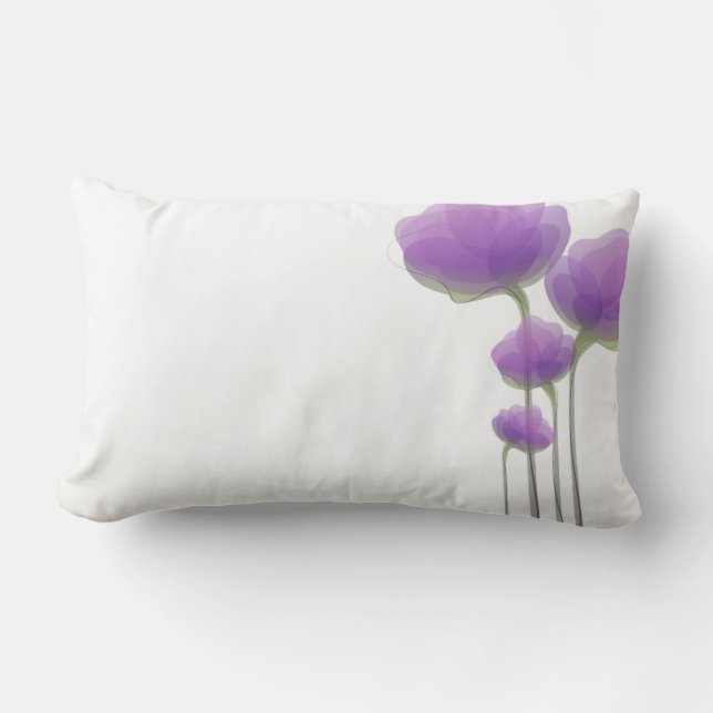 Coussin Lavender Fleurs Abstraites (Recto)