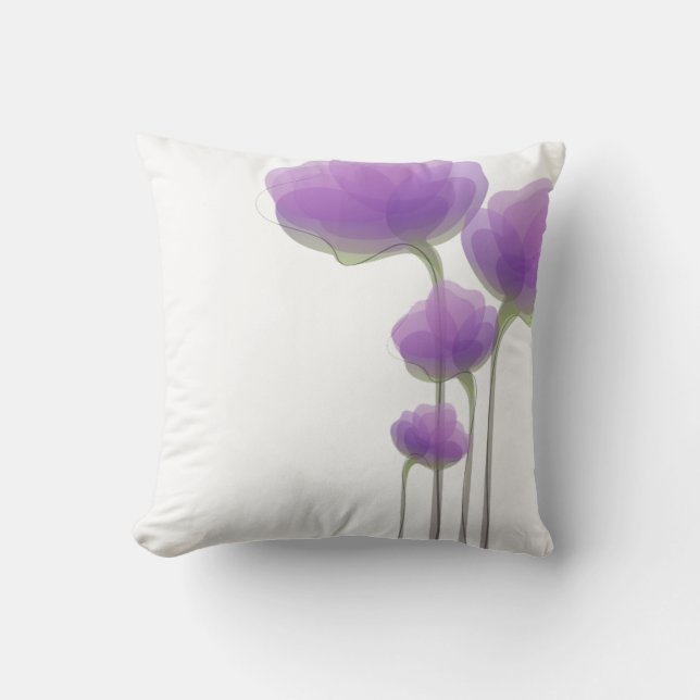 Coussin Lavender Fleurs Abstraites (Recto)