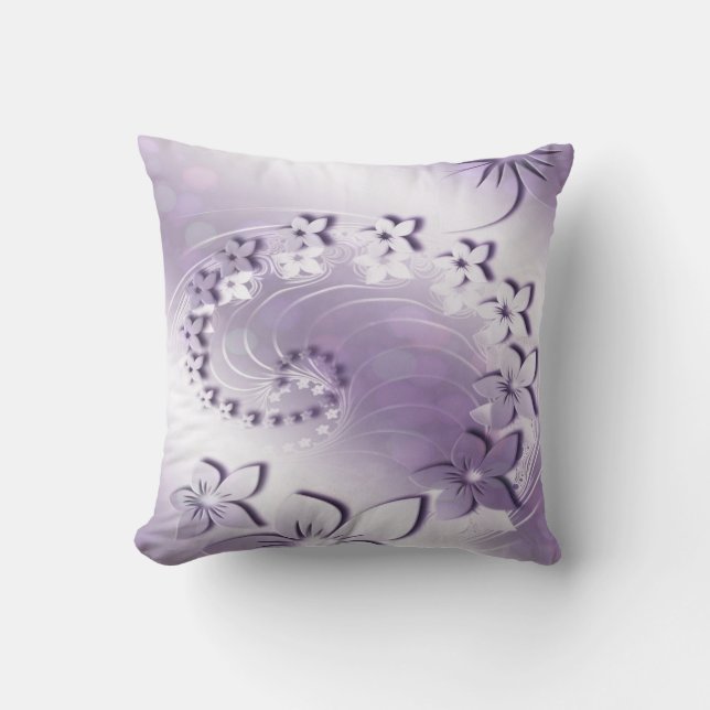 Coussin Lavender Iridescente florale (Recto)