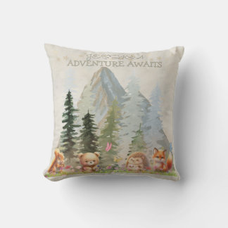 Coussin L'aventure Attend Personnalisé Rustique Animaux de