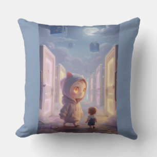 Coussin L'aventure au clair de lune des petits voyageurs