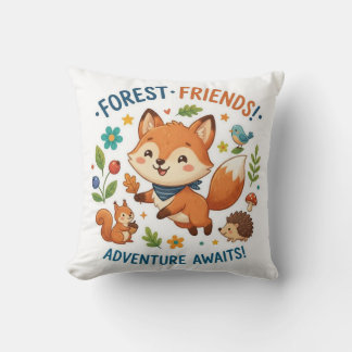 Coussin L'aventure des amis de la forêt attend