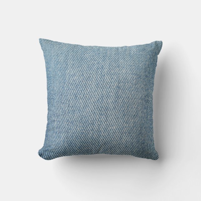 Coussin Laver les jeans bleus à l'acide, texture denim. (Recto)