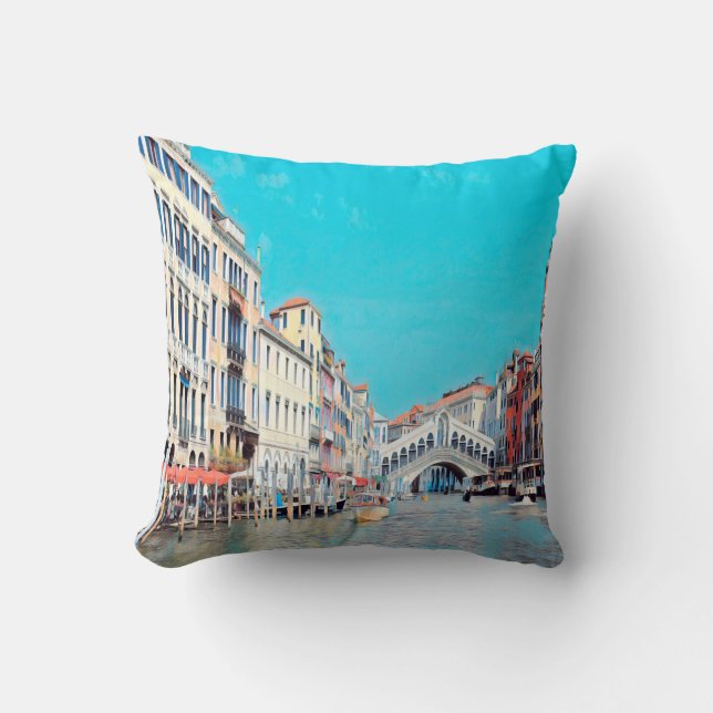 Coussin ldp VENICE - Grand Canal - Plage du Rialto - (Recto)
