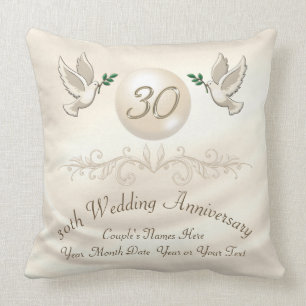 Coussin Le 30e anniversaire de l'Mariage personnalisé