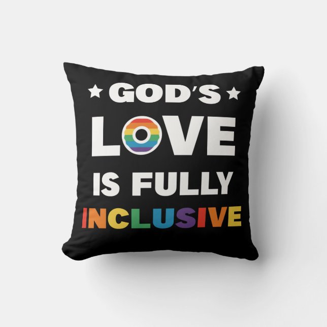 Coussin Le Amour de Dieu est pleinement inclusif Mois de l (Recto)