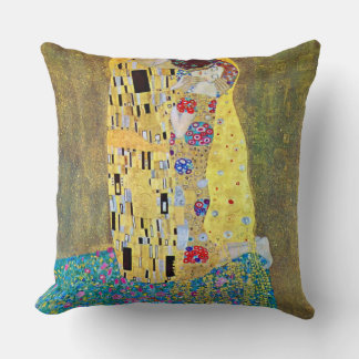 Coussin Le Baiser de Gustav Klimt, Art Nouveau Vintage
