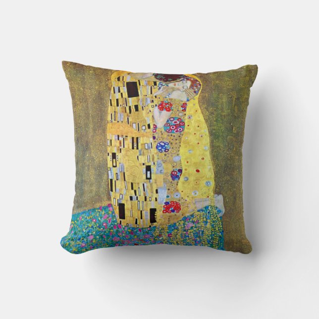 Coussin Le Baiser (original Der Kuss) de Gustav Klimt (Recto)