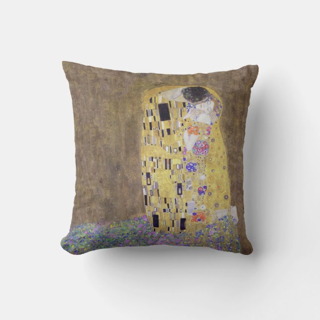 Coussin Le baiser par l'Américain MoJo de Gustav Klimt v2 (Recto)