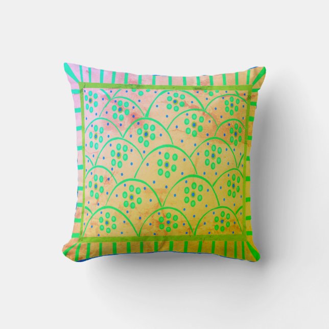 Coussin Le Baja s'épanouit dans l'oreiller Vintage (Recto)