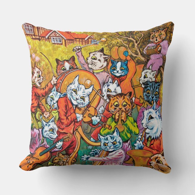 Coussin Le Band Joue, Louis Wain (Recto)