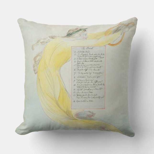 Coussin "Le barde", conçoivent 52 "des poèmes de Thomas GR (Recto)