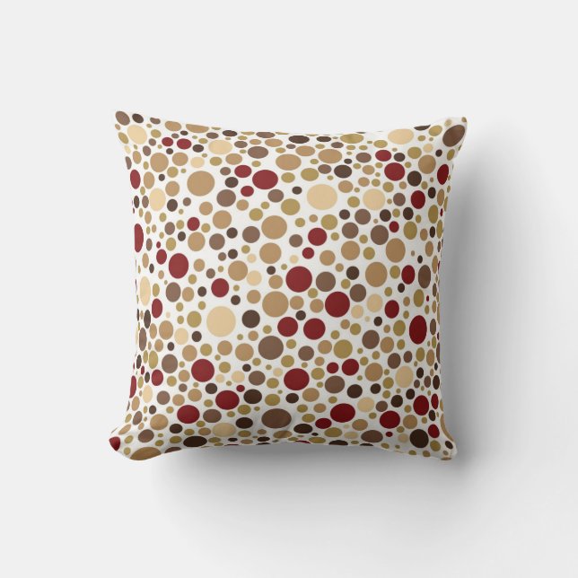 Coussin Le baroque daltonien (brun, beige et points de (Recto)