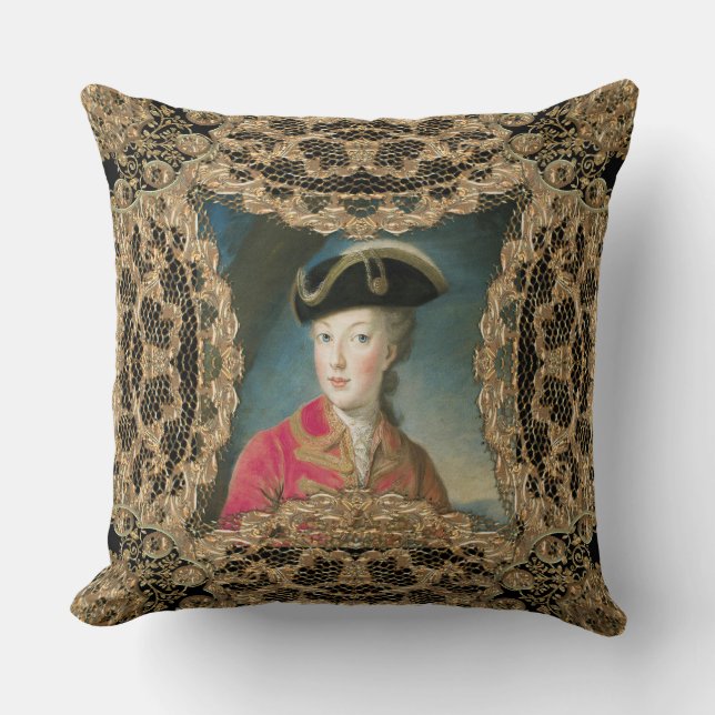 Coussin Le baroque de la jeunesse de Marie Antoinette (Recto)