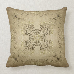 Coussin Le baroque d'or sur le fond grunge