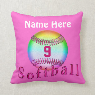 Coussin Le base-ball personnalisé par cool repose le NOM