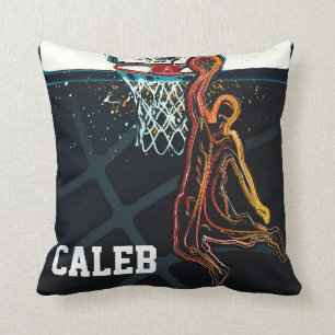 Coussin Le basket-ball trempent le cool urbain moderne de