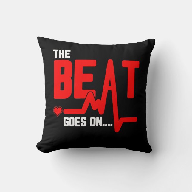 Coussin Le Beat Commence Sur La Chirurgie Cardiaque Surviv (Recto)