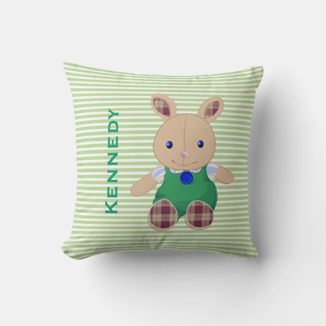 Coussin Le bébé badine le monogramme personnalisé par (Recto)