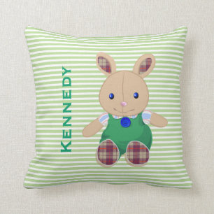 Coussin Le bébé badine le monogramme personnalisé par