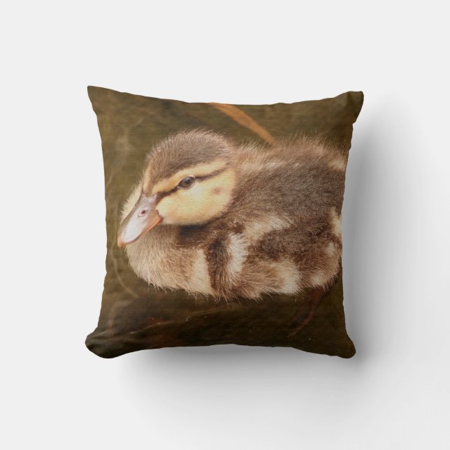 Coussin Le bébé penche des animaux Mallard de faune (Recto)