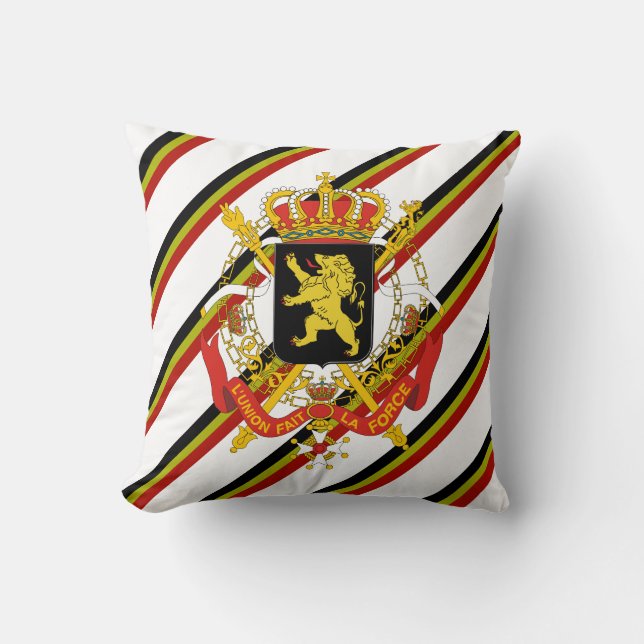 Coussin Le Belge barre le drapeau (Recto)
