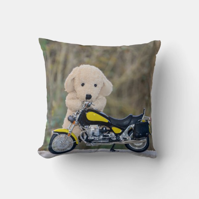 Coussin Le biker drôle  - (Recto)