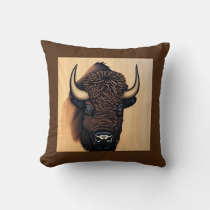 Coussin Le Bison Majestueux - Un Symbole De Pouvoir Et De