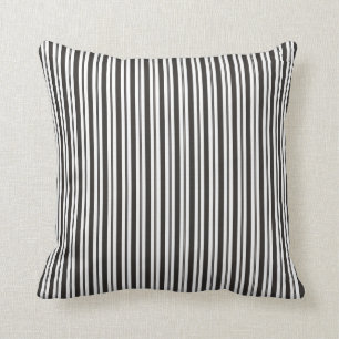 Coussin Le blanc noir barre le motif moderne 03 de ferme