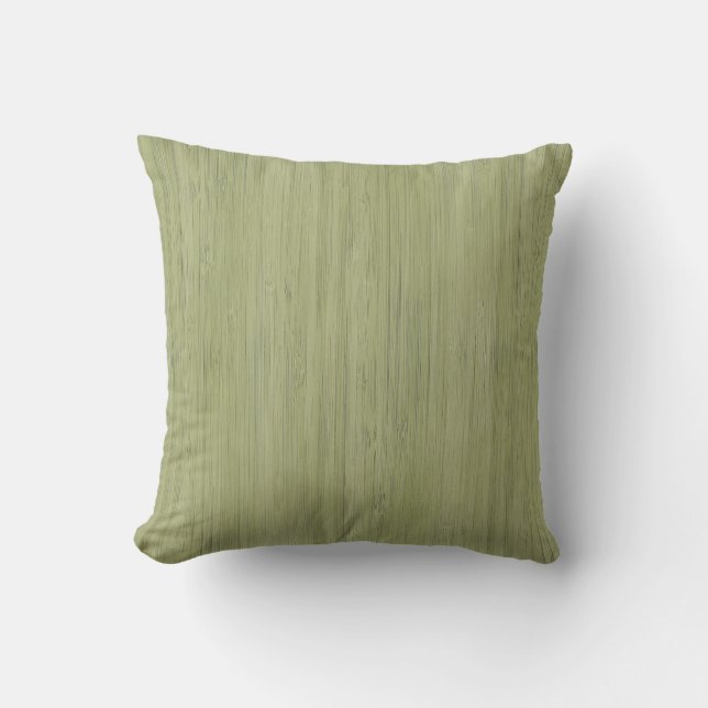 Coussin Le bois de bambou vert mousse (Recto)