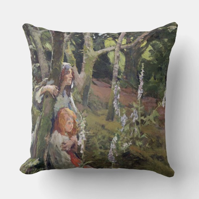 Coussin Le bois enchanté (huile sur toile) (Recto)