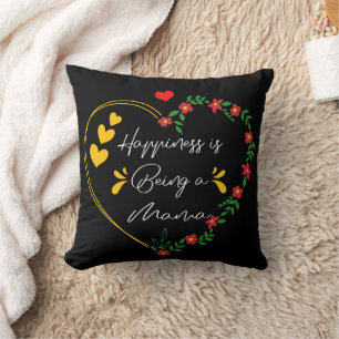 Coussin Le Bonheur D'Être Mama Cadeaux Anniversaire Mignon