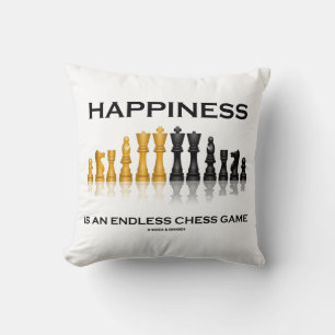 Coussin Le Bonheur Est Un Jeu D'Échecs Infini
