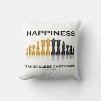 Coussin Le Bonheur Est Un Jeu D'Échecs Infini
