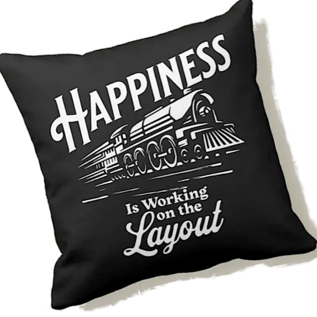 Coussin Le Bonheur fonctionne sur la disposition, Train à  (Créateur téléchargé)