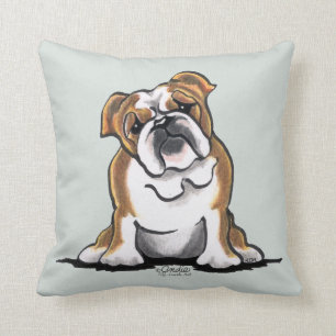 Coussin Le bouledogue anglais blanc Brown de n se reposent