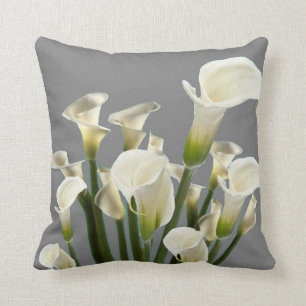 COUSSIN LE BOUQUET DE CALLA BLANCHE EST GRIS