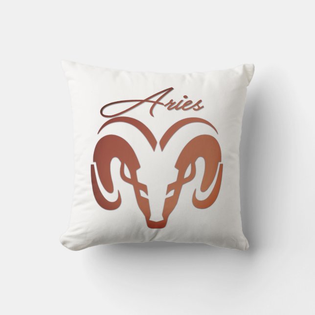 Coussin Le bronze porte le bélier Zodiac (Recto)