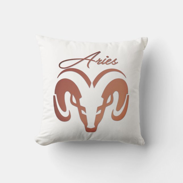 Coussin Le bronze porte le bélier Zodiac (Recto)