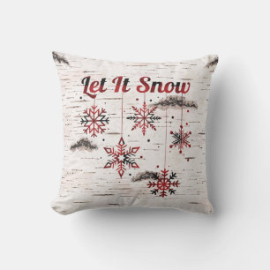 Coussin Le buffle rouge rustique a planté des flocons de n
