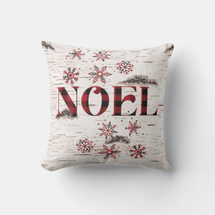 Coussin Le buffle rouge rustique a planté des flocons de n