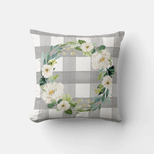 Coussin Le buffle rustique des fermiers vérifie la flore g (Recto)