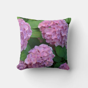 Coussin Le buisson d'hortensia rose