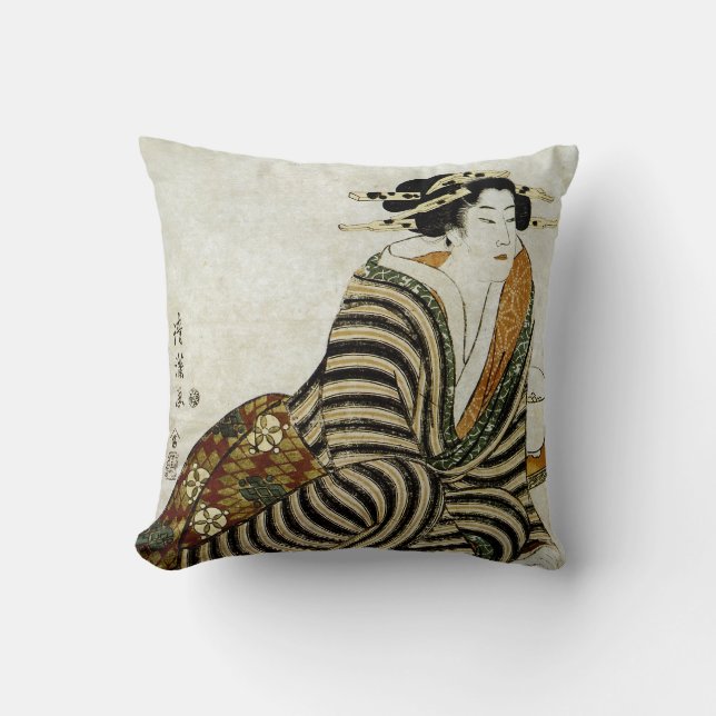 Coussin Le buveur fâché (Recto)