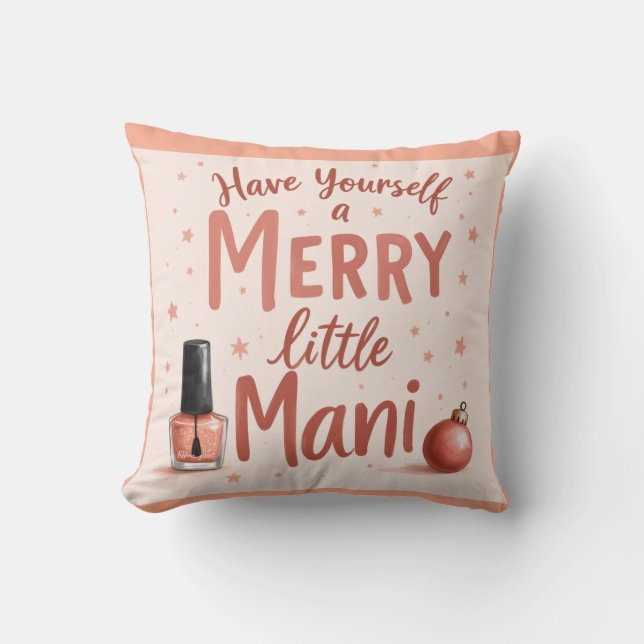 Coussin Le cadeau idéal pour ces amis fous des ongles (Recto)