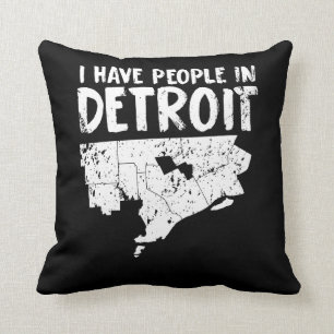Coussin Le cadeau Michigan drôle de Detroit est maison