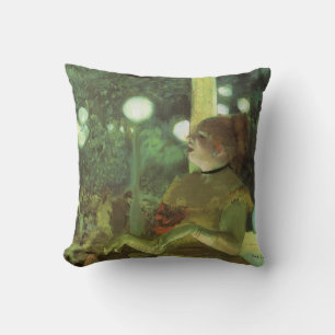 Coussin Le Café Concert d'Edgar Degas, Art Vintage