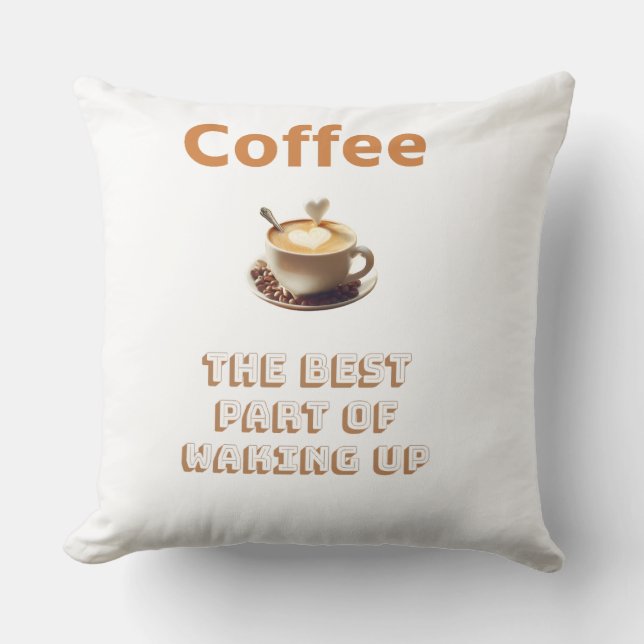 Coussin Le café est la morning Bliss (Recto)