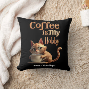 Coussin Le café est mon hobby Un mélange de passion et de 