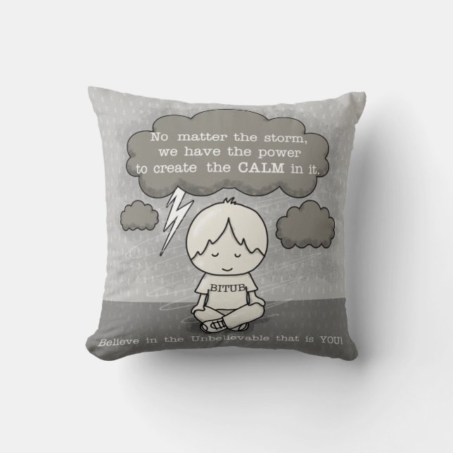 Coussin Le calme dans la tempête (Recto)